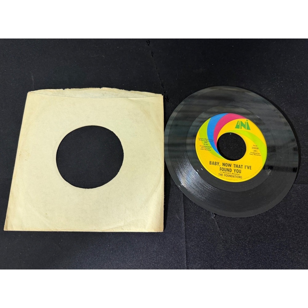The‎ Foundations Baby Now That I've Found You 7" 45 RPM UNI 55038 Soul Good